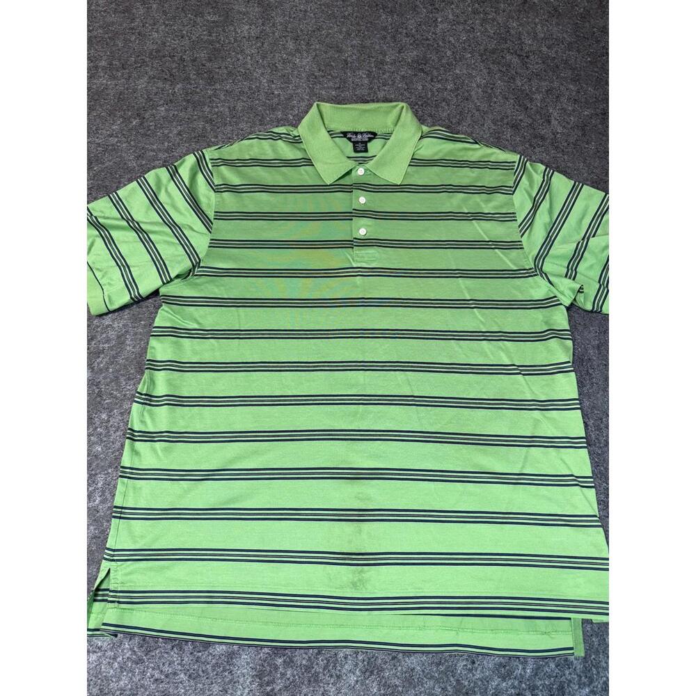 Vintage Brooks Brothers Performance Polo Shirt Mens XL Green Short Sleeve